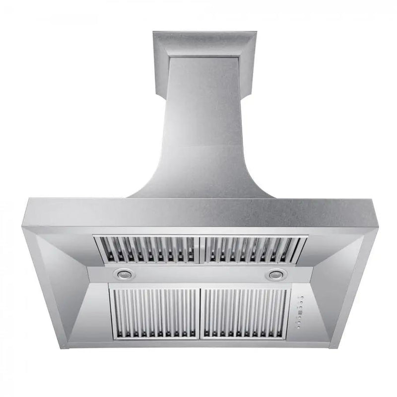 ZLINE 36" Designer DuraSnow® Stainless Steel Wall Range Hood, 8632S-36 by Farmhouse Kitchen and Bath