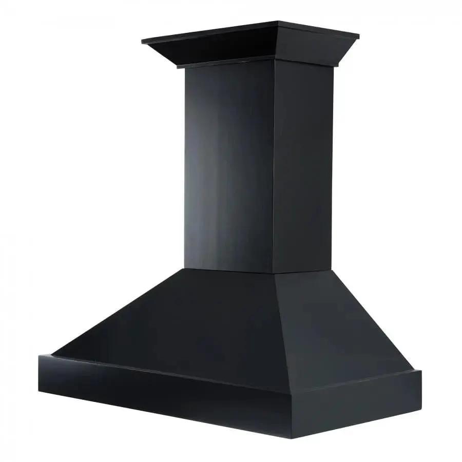 ZLINE 36" Designer Series Wooden Wall Range Hood in Black, KBCC-36 by Farmhouse Kitchen and Bath
