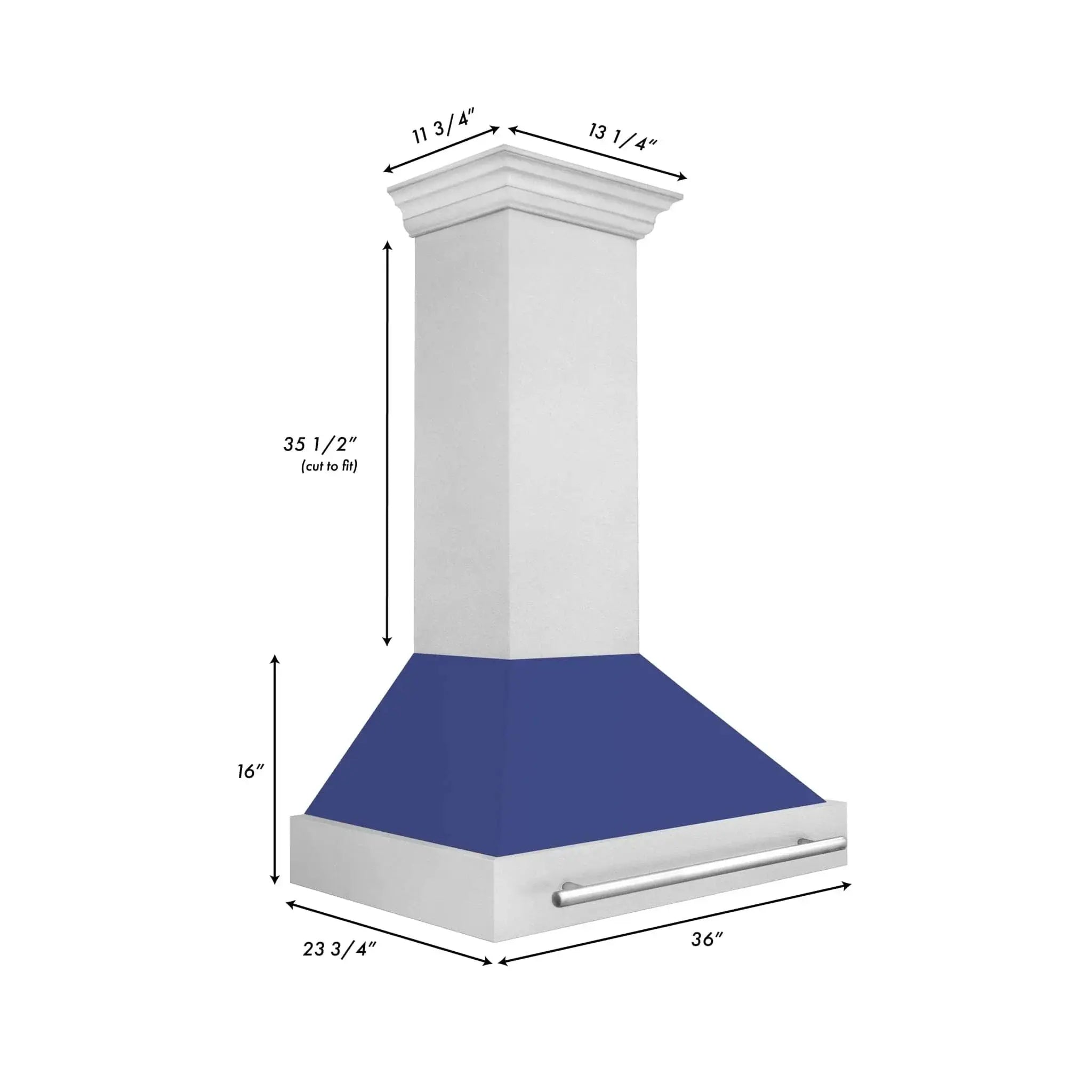 ZLINE 36" DuraSnow® Stainless Steel Range Hood 8654SNX-BM-36 by Farmhouse Kitchen and Bath