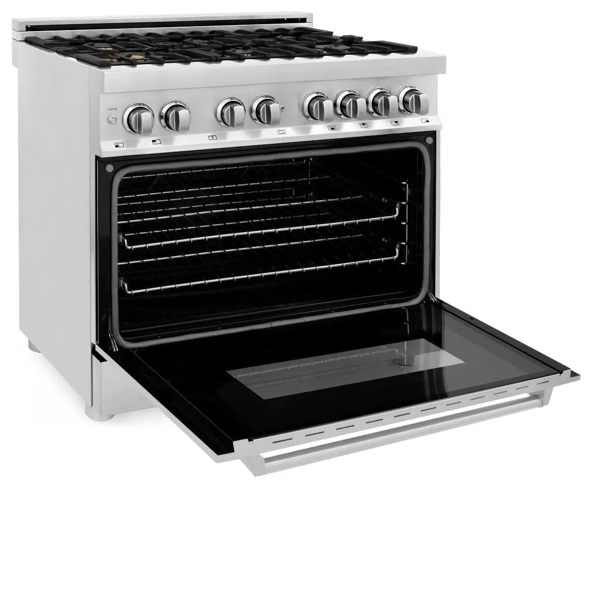 ZLINE 36" Gas Burner/Electric Oven Range, Brass Burners, RA-BR-36 by Farmhouse Kitchen and Bath