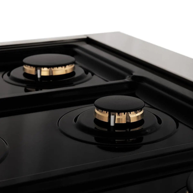 ZLINE 36" Gas Burner/Electric Oven Range, Brass Burners, RA-BR-36 by Farmhouse Kitchen and Bath