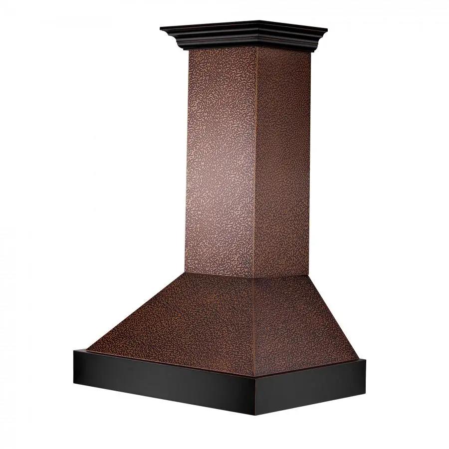 ZLINE 36" Hand-Hammered Copper Finish Wall Range Hood, 655-HBXXX-36 by Farmhouse Kitchen and Bath