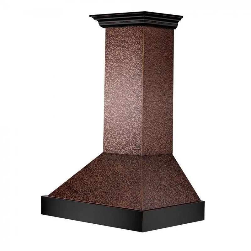 ZLINE 36" Hand-Hammered Copper Finish Wall Range Hood, 655-HBXXX-36 by Farmhouse Kitchen and Bath