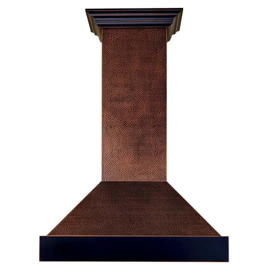 ZLINE 36" Hand-Hammered Copper Finish Wall Range Hood, 655-HBXXX-36 by Farmhouse Kitchen and Bath