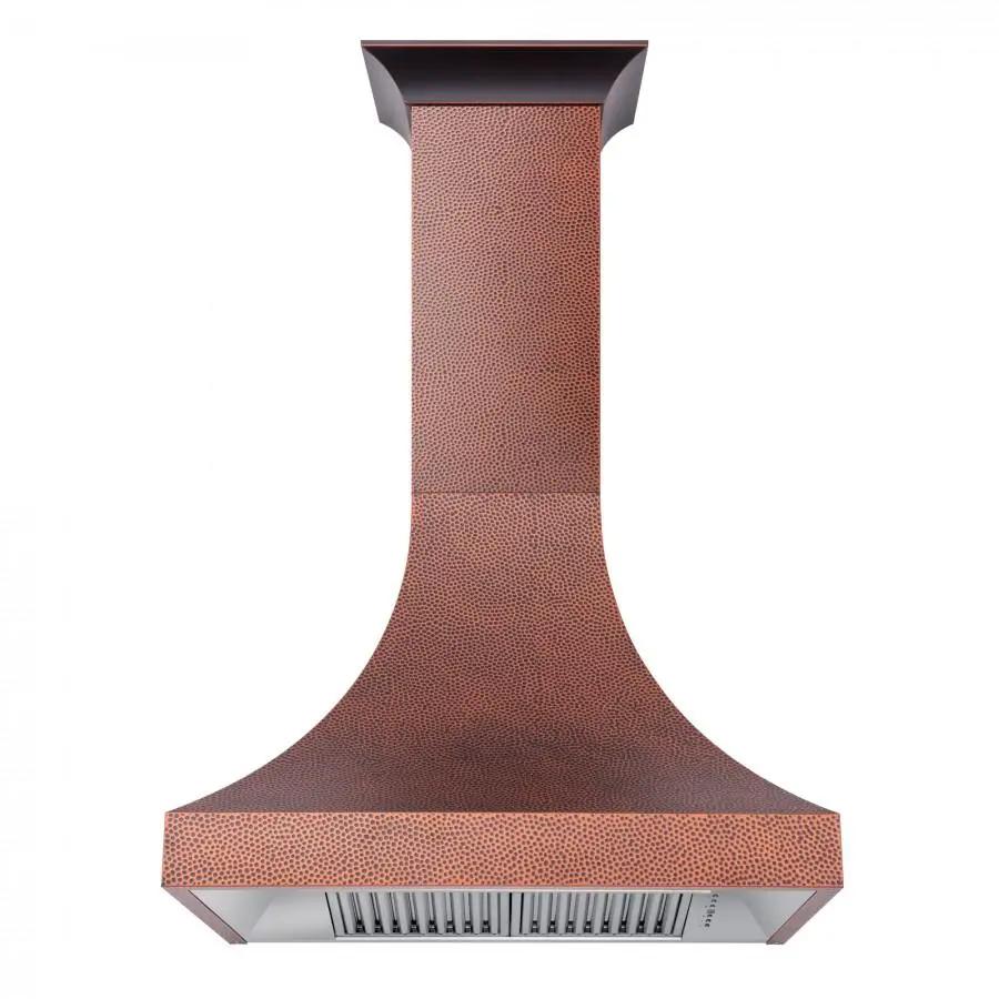 ZLINE 36" Hand-Hammered Copper Finish Wall Range Hood, 8632H-36 by Farmhouse Kitchen and Bath