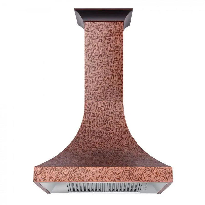 ZLINE 36" Hand-Hammered Copper Finish Wall Range Hood, 8632H-36 by Farmhouse Kitchen and Bath