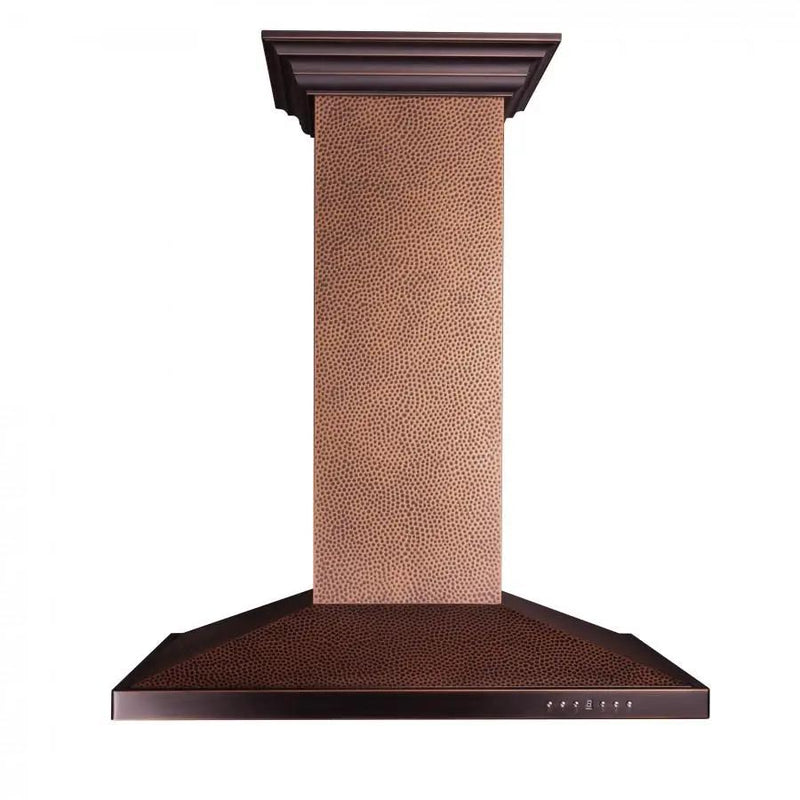 ZLINE 36" Hand Hammered Copper Island Range Hood, 8GL2Hi-36 by Farmhouse Kitchen and Bath