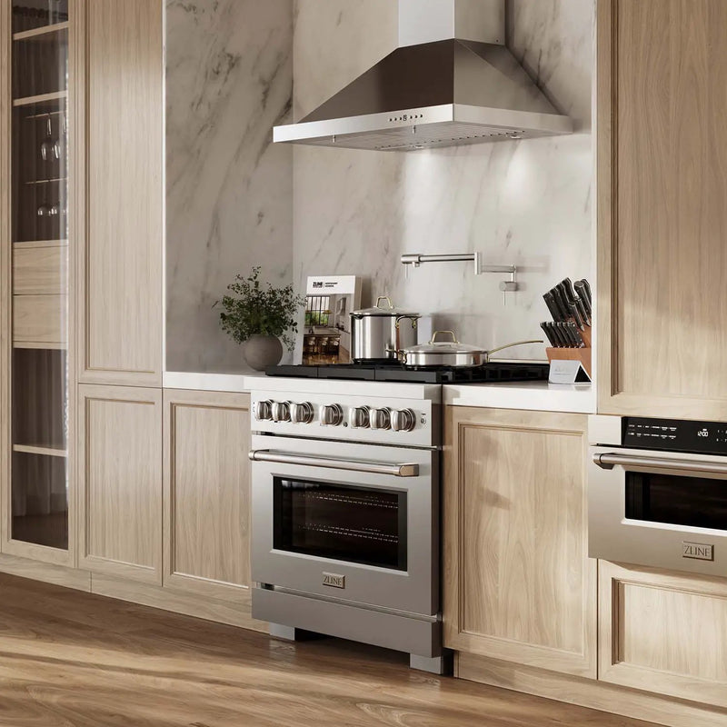 ZLINE 36 in. 5.2 cu. ft. 6 Burner Gas Range with Convection Gas Oven in Stainless Steel, SGR36 by Farmhouse Kitchen and Bath