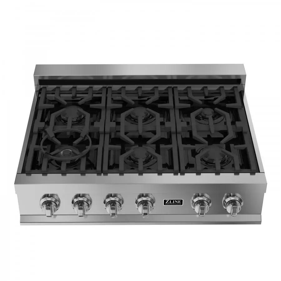 ZLINE 36 inch Rangetop with 6 Gas Burners, RT36 by Farmhouse Kitchen and Bath