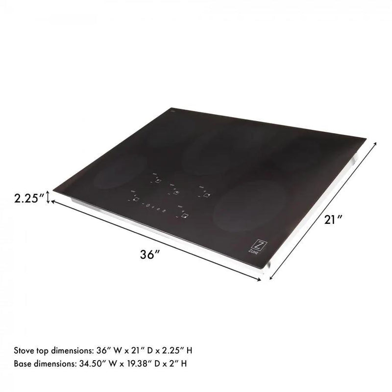 ZLINE 36" Induction Cooktop, 5 Burners, RCIND-36 by Farmhouse Kitchen and Bath