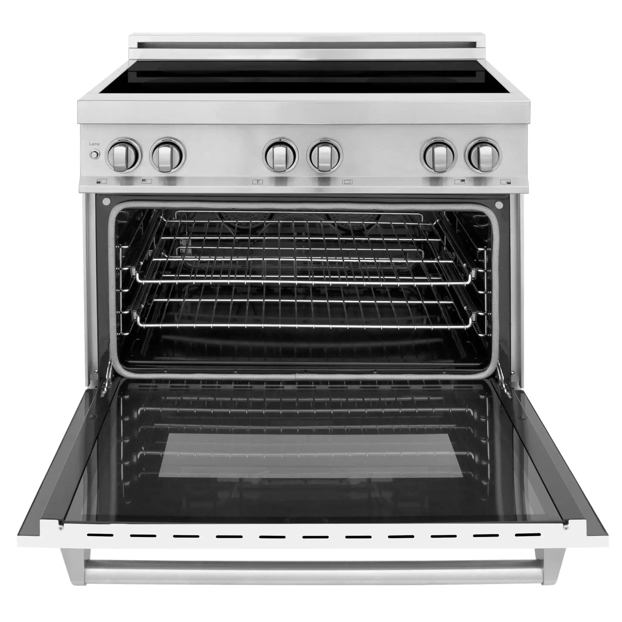 ZLINE 36" Induction Range in DuraSnow Stainless Steel RAIND-WM-36 by Farmhouse Kitchen and Bath