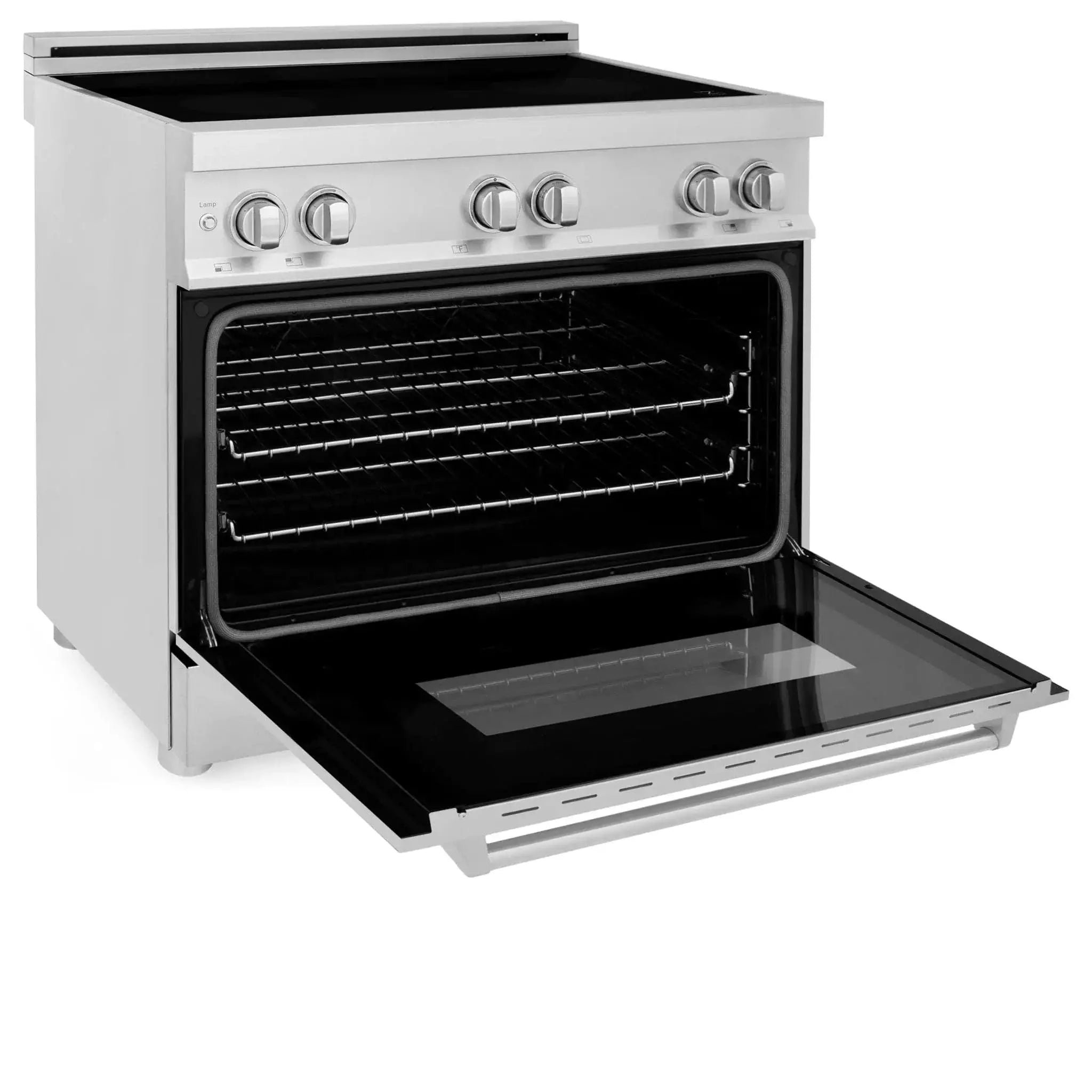 ZLINE 36" Induction Range with a 4 Element Stove and Electric Oven in Stainless Steel RAIND-36 by Farmhouse Kitchen and Bath