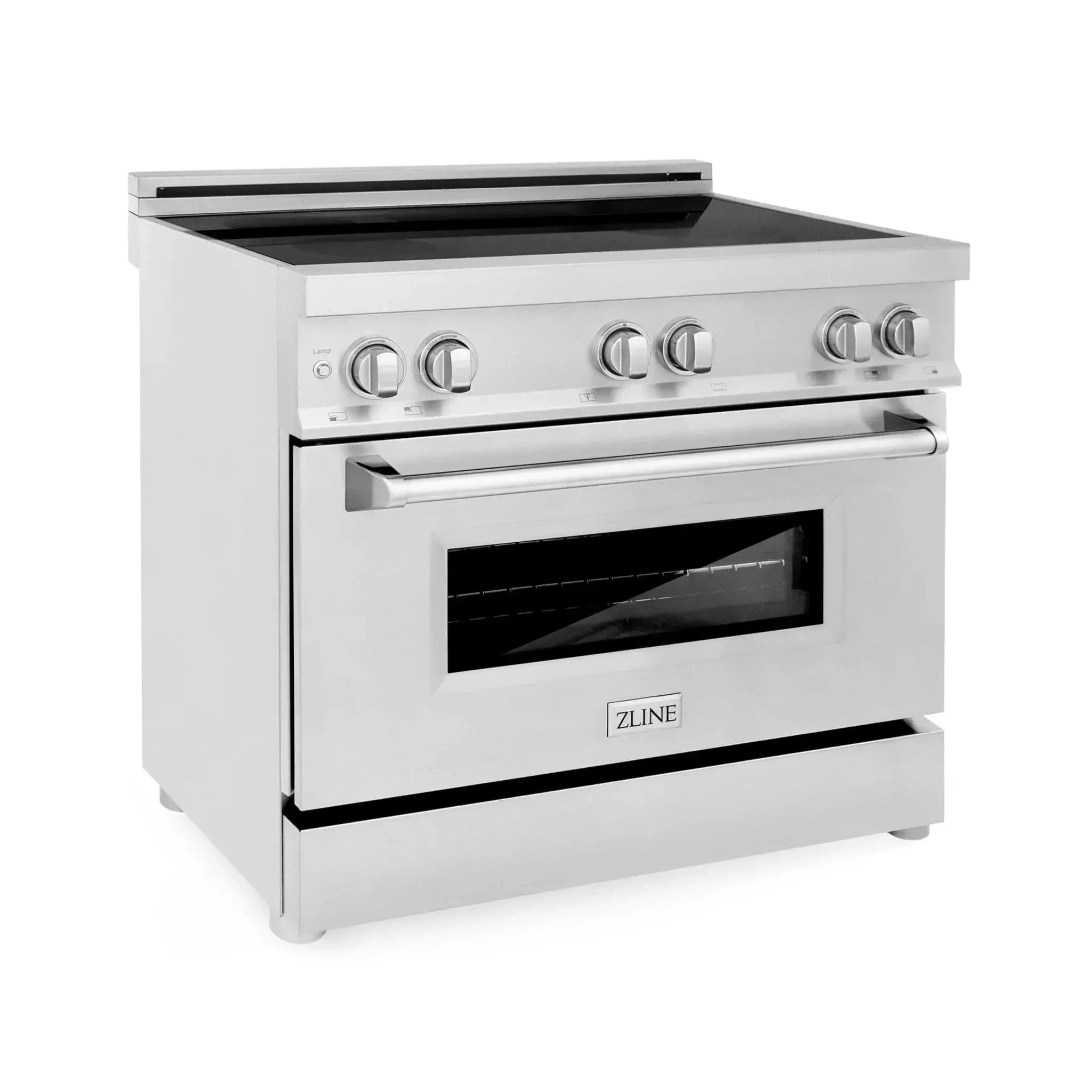 ZLINE 36" Induction Range with a 4 Element Stove and Electric Oven in Stainless Steel RAIND-36 by Farmhouse Kitchen and Bath