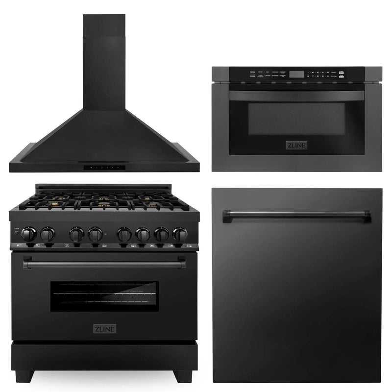 ZLINE 36 " Kitchen Package Range , Range Hood , Microwave , Dishwasher , 4KP-RABRH36-MWDW by Farmhouse Kitchen and Bath