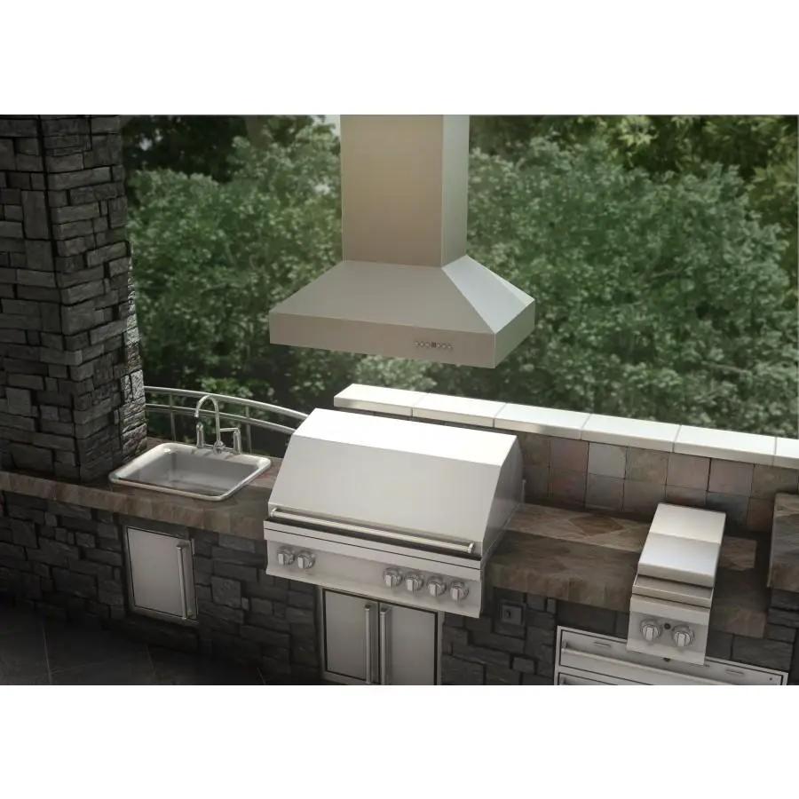 ZLINE 36" Outdoor Stainless Island Range Hood, 697i-304-36 by Farmhouse Kitchen and Bath