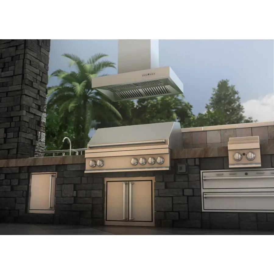 ZLINE 36" Outdoor/Indoor Island Range Hood, KECOMi-304-36 by Farmhouse Kitchen and Bath