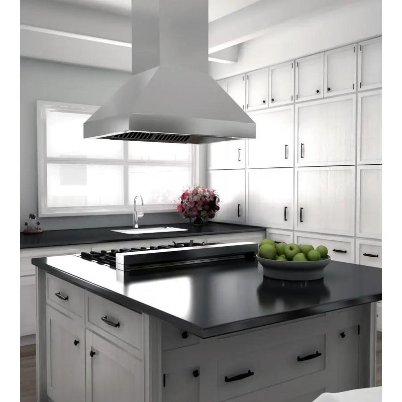 ZLINE 36" Outdoor/Indoor Island Stainless Range Hood, 597i-304-36 by Farmhouse Kitchen and Bath