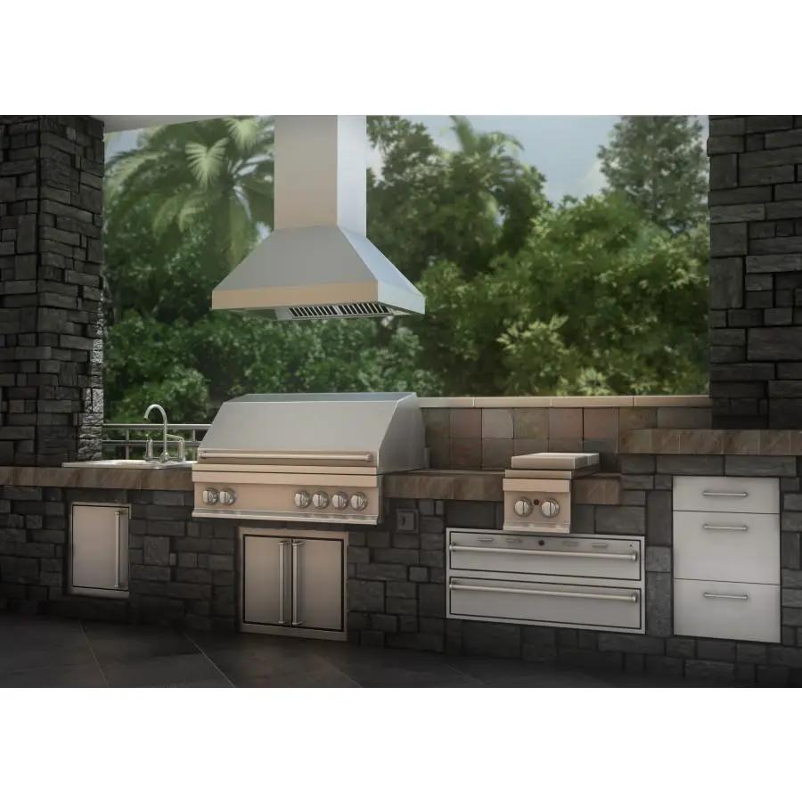 ZLINE 36" Outdoor/Indoor Island Stainless Range Hood, 597i-304-36 by Farmhouse Kitchen and Bath