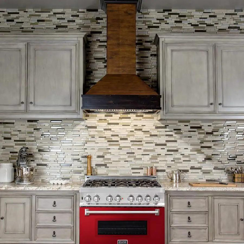 ZLINE 36" Professional Dual Fuel Range, Red Gloss Door, RA-RG-36 by Farmhouse Kitchen and Bath