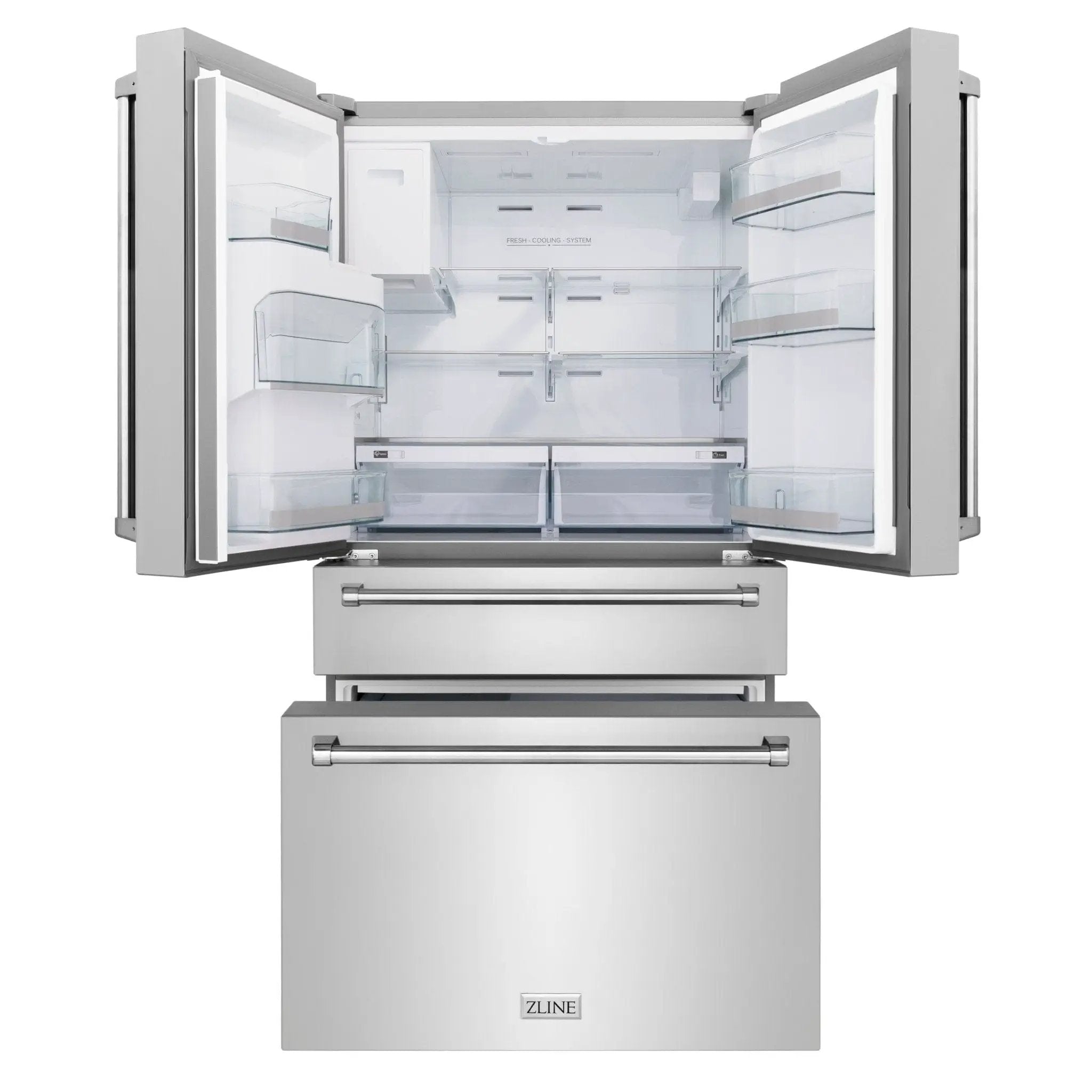 ZLINE 36" Refrigerator, Water, Ice Dispenser, Fingerprint Resistant, RFM-W-36 by Farmhouse Kitchen and Bath
