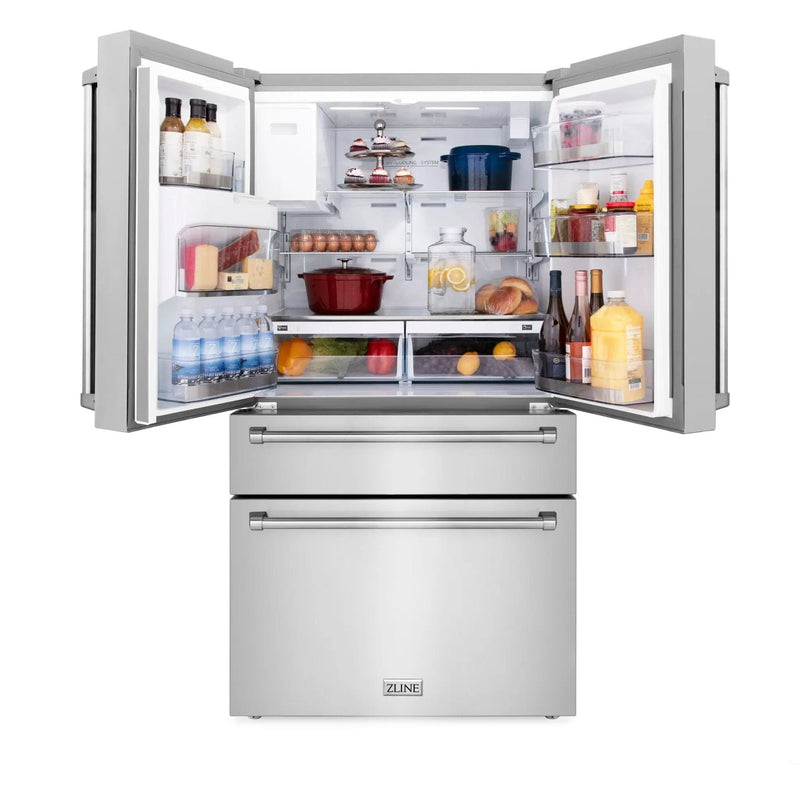 ZLINE 36" Refrigerator, Water, Ice Dispenser, Fingerprint Resistant, RFM-W-36 by Farmhouse Kitchen and Bath