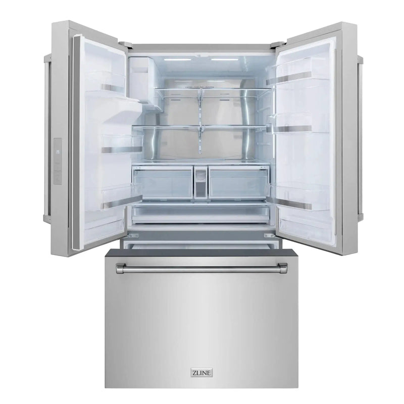 ZLINE 36" Refrigerator, Water, Ice Dispenser, Fingerprint Resistant, RSM-W-36 by Farmhouse Kitchen and Bath