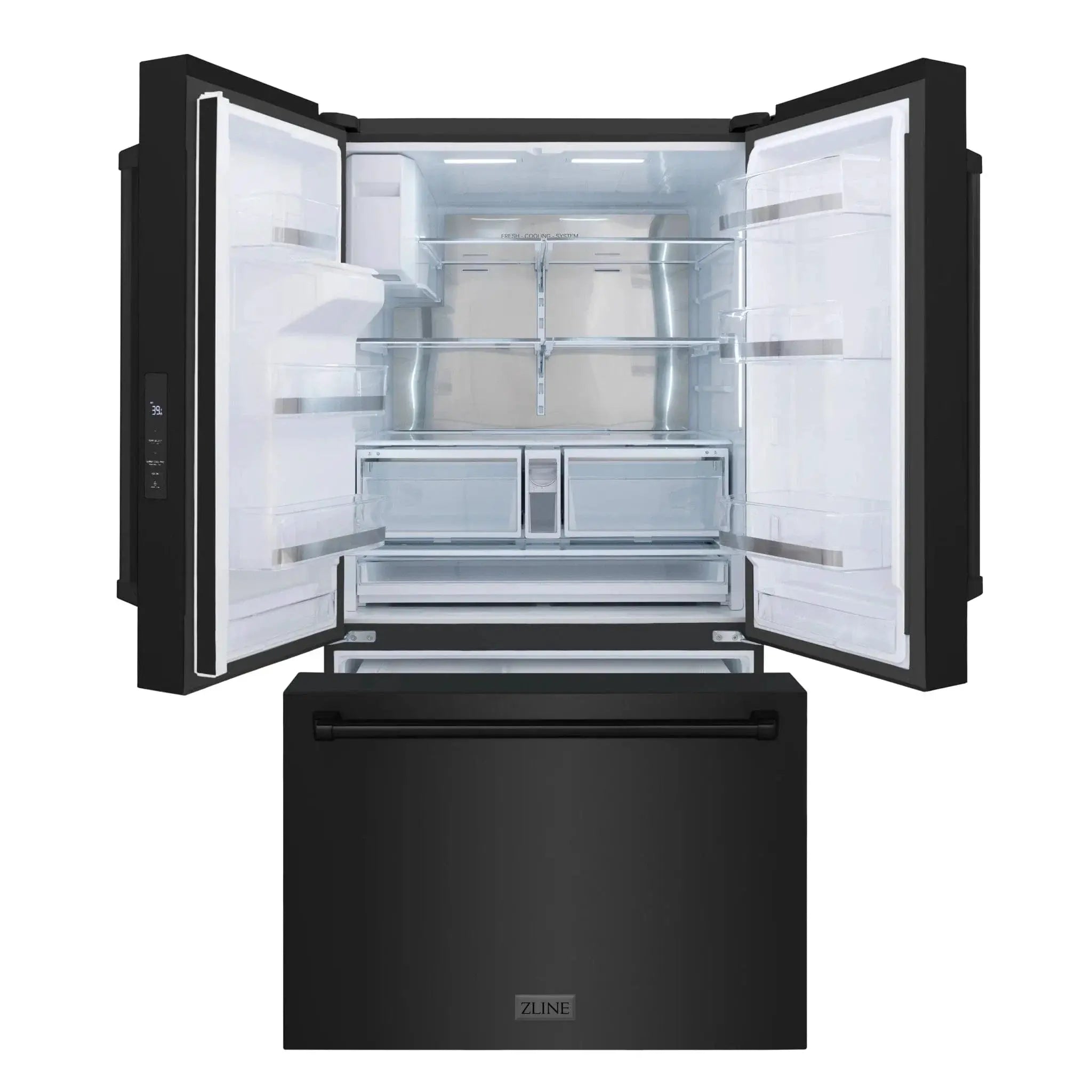 ZLINE 36" Refrigerator, Water, Ice Dispenser, Fingerprint Resistant, RSM-W-36-BS by Farmhouse Kitchen and Bath