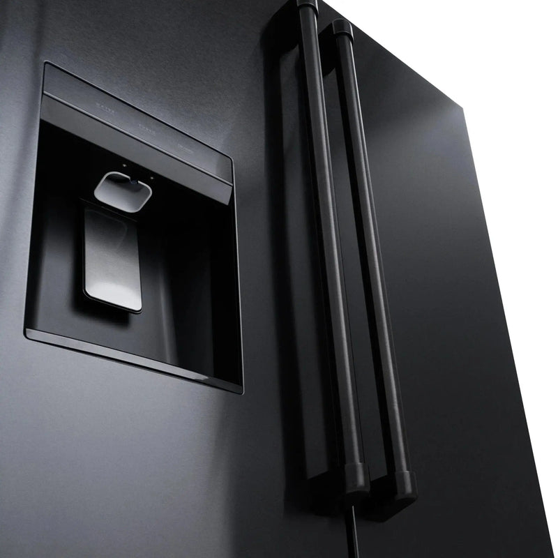 ZLINE 36" Refrigerator, Water, Ice Dispenser, Fingerprint Resistant, RSM-W-36-BS by Farmhouse Kitchen and Bath