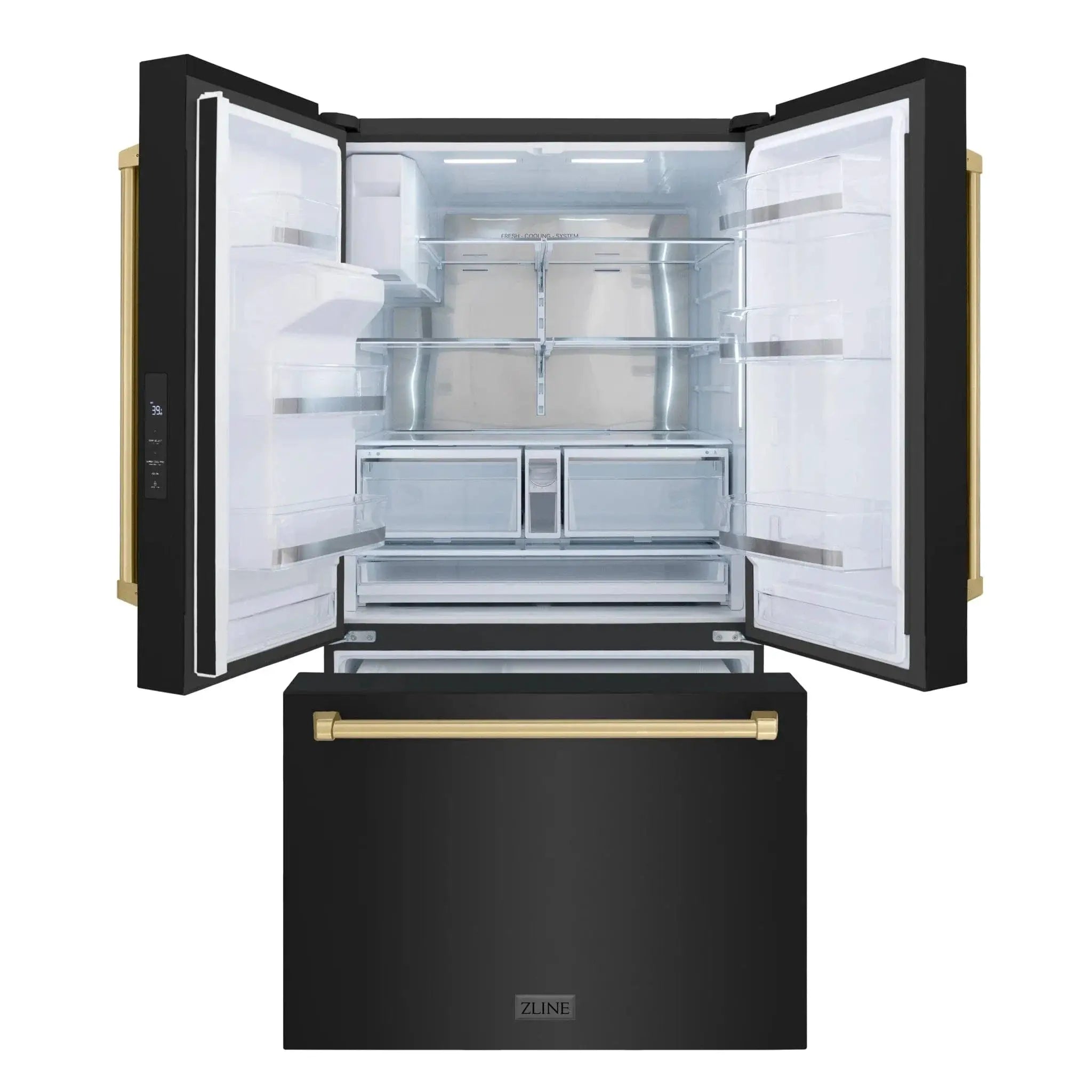 ZLINE 36" Refrigerator, Water, Ice Dispenser, Fingerprint Resistant, RSMZ-W-36-BS-CB by Farmhouse Kitchen and Bath