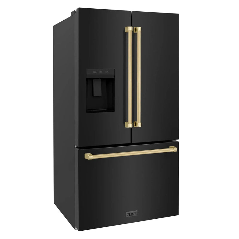 ZLINE 36" Refrigerator, Water, Ice Dispenser, Fingerprint Resistant, RSMZ-W-36-BS-CB by Farmhouse Kitchen and Bath