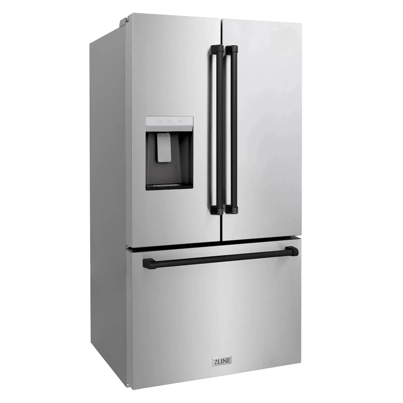 ZLINE 36" Refrigerator, Water, Ice Dispenser, Fingerprint Resistant, RSMZ-W-36-MB by Farmhouse Kitchen and Bath