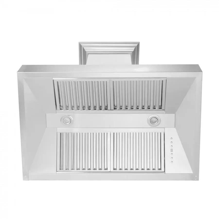 ZLINE 36" Snow Finish Stainless Range Hood with Snow Finish Shell, 8654SN-36 by Farmhouse Kitchen and Bath
