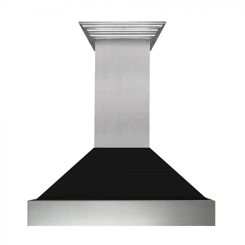 ZLINE 36" Snow Finish Wall Range Hood, Black Matte Shell, 8654BLM-36 by Farmhouse Kitchen and Bath
