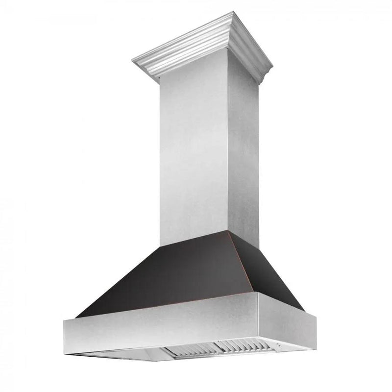 ZLINE 36" Snow Finish Wall Range Hood, Oil Rubbed Shell, 8654ORB-36 by Farmhouse Kitchen and Bath