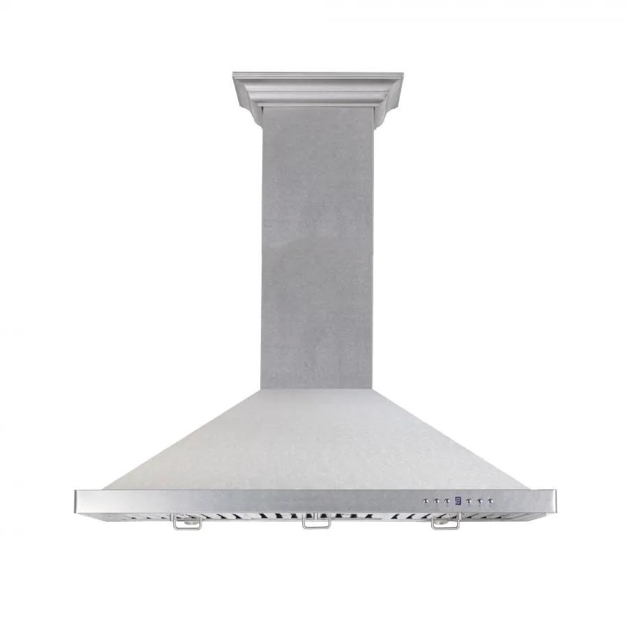 ZLINE 36" Snow Finished Stainless Steel Wall Mount Range Hood, 8KBS-36 by Farmhouse Kitchen and Bath