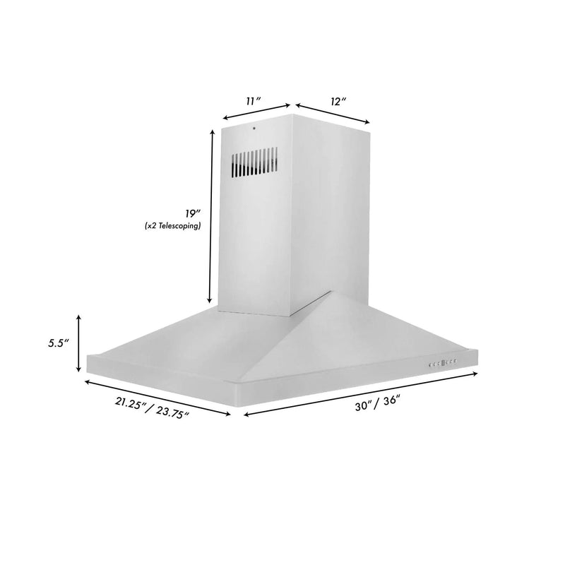 ZLINE 36" Stainless Steel Island Range Hood, GL1i-36 by Farmhouse Kitchen and Bath