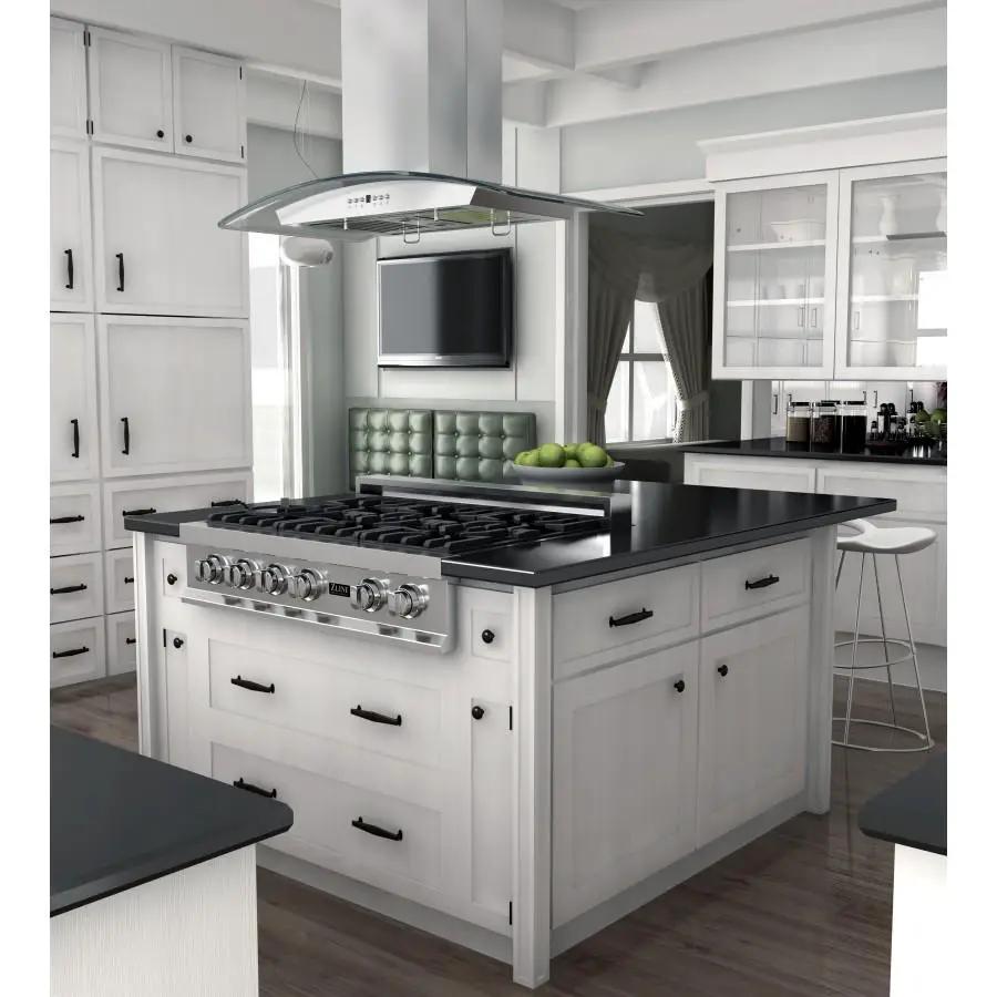 ZLINE 36" Stainless Steel Island Range Hood, GL5i-36 by Farmhouse Kitchen and Bath