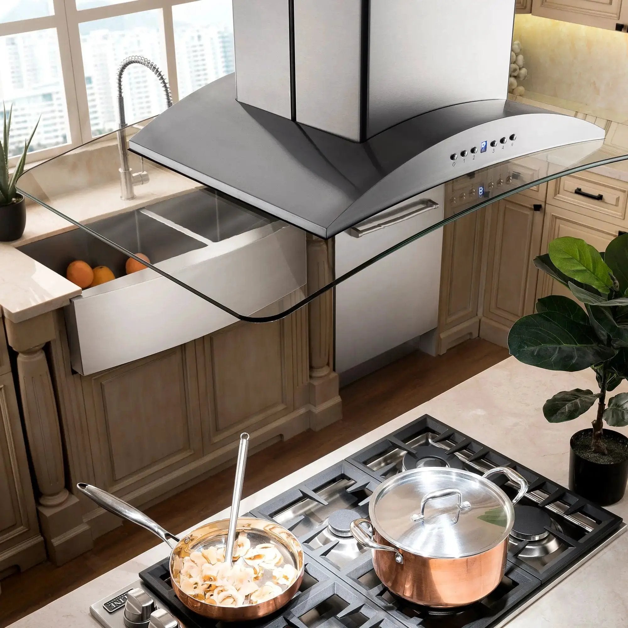 ZLINE 36" Stainless Steel Island Range Hood, GL9i-36 by Farmhouse Kitchen and Bath