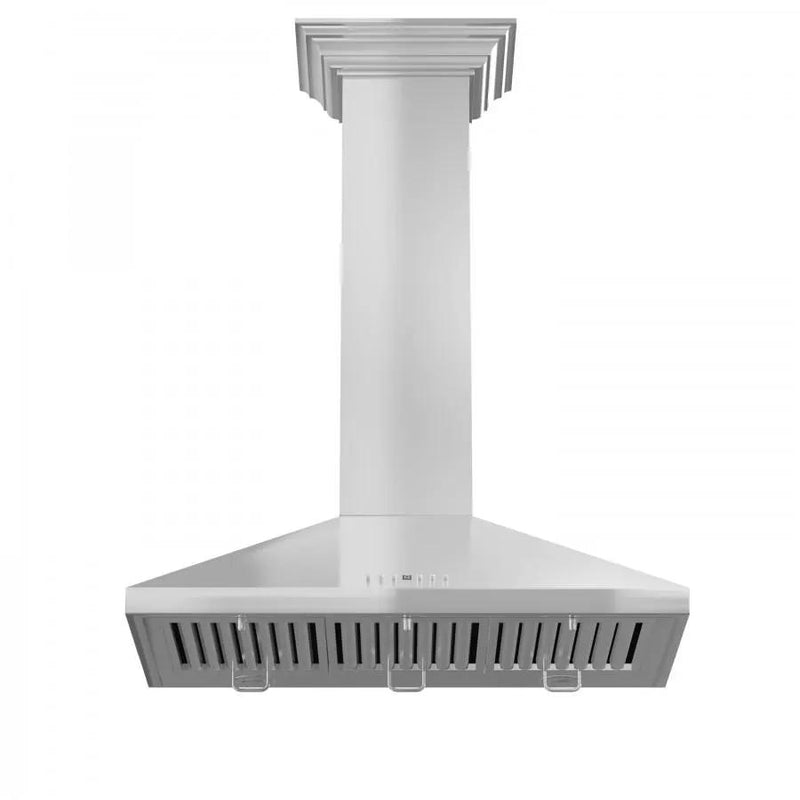 ZLINE 36" Stainless Steel Wall Range Hood, Crown Molding, KL2CRN-36 by Farmhouse Kitchen and Bath
