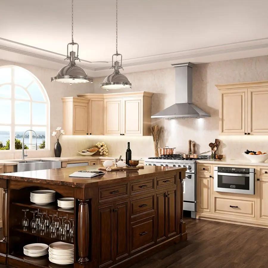 ZLINE 36" Stainless Steel Wall Range Hood, Crown Molding, KL2CRN-36 by Farmhouse Kitchen and Bath
