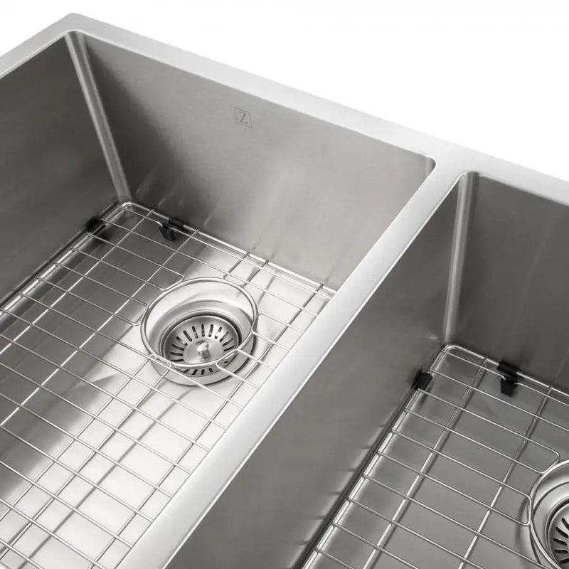 ZLINE 36" Undermount Double Bowl Sink in Stainless Steel, SR50D-36 by Farmhouse Kitchen and Bath