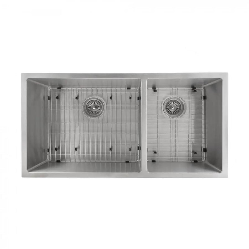 ZLINE 36" Undermount Double Bowl Sink in Stainless Steel, SR60D-36 by Farmhouse Kitchen and Bath