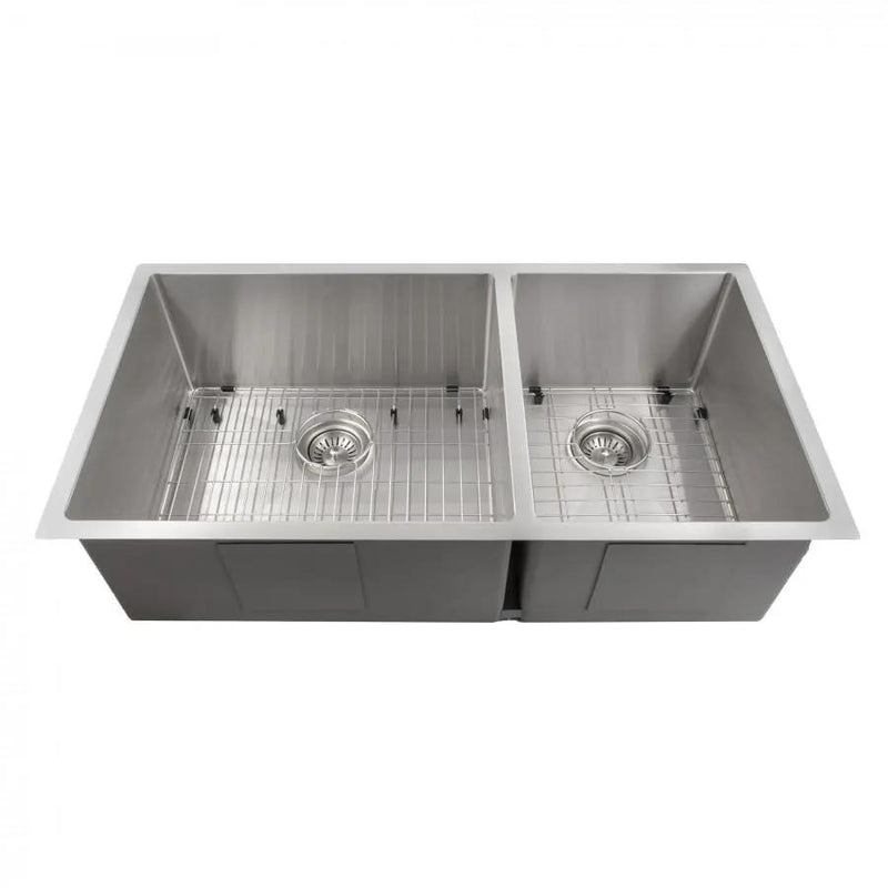 ZLINE 36" Undermount Double Bowl Sink in Stainless Steel, SR60D-36 by Farmhouse Kitchen and Bath