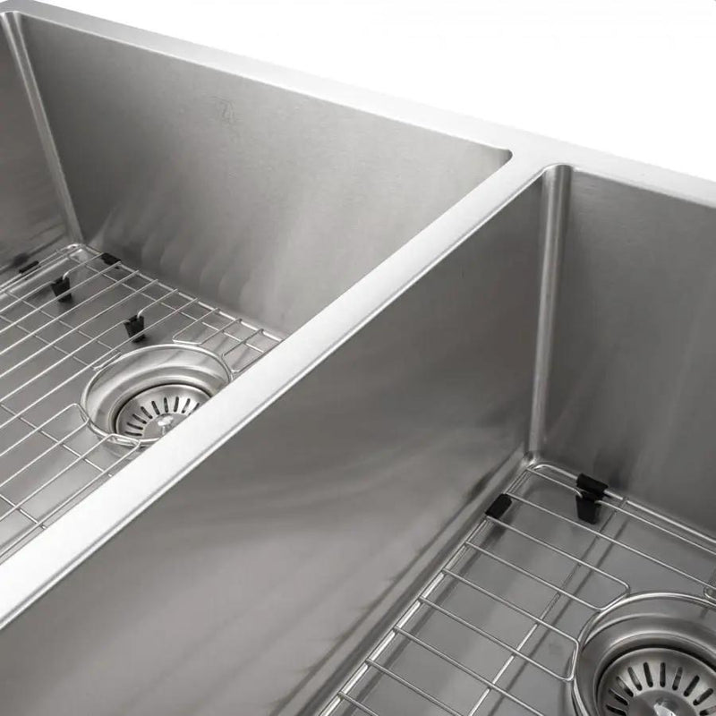 ZLINE 36" Undermount Double Bowl Sink in Stainless Steel, SR60D-36 by Farmhouse Kitchen and Bath