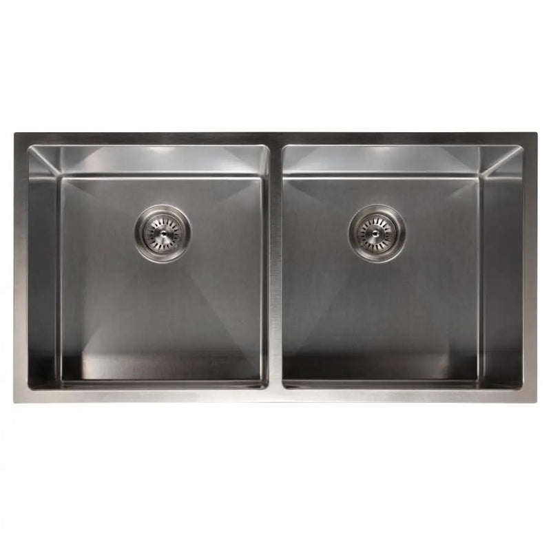 ZLINE 36" Undermount Double Bowl Sink Stainless Steel, SR50D-36S by Farmhouse Kitchen and Bath