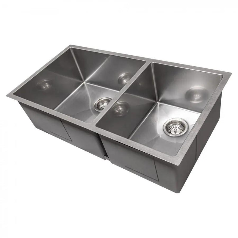 ZLINE 36" Undermount Double Bowl Sink Stainless Steel, SR60D-36S by Farmhouse Kitchen and Bath