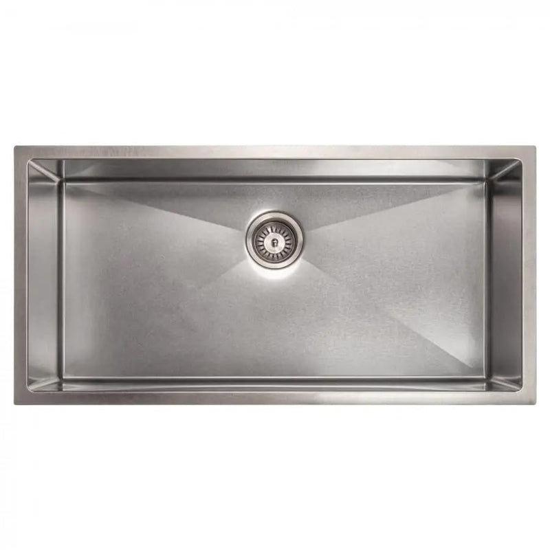 ZLINE 36" Undermount Single Bowl Sink DuraSnow Stainless Steel, SRS-36S by Farmhouse Kitchen and Bath