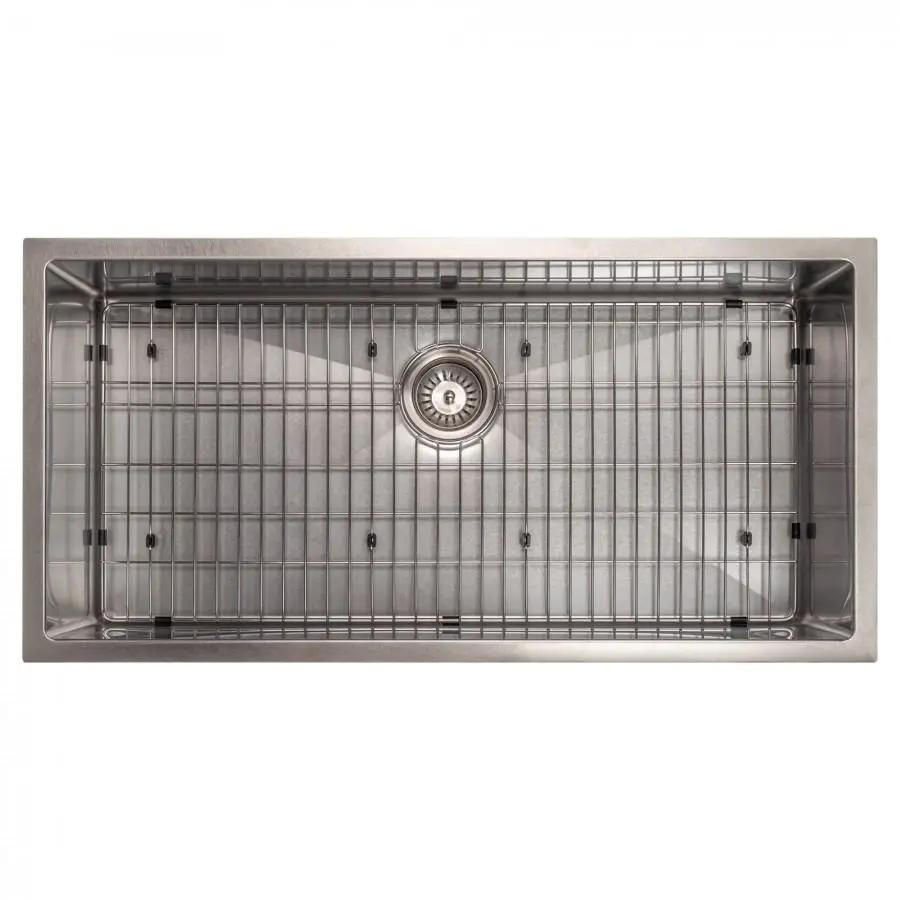 ZLINE 36" Undermount Single Bowl Sink DuraSnow Stainless Steel, SRS-36S by Farmhouse Kitchen and Bath