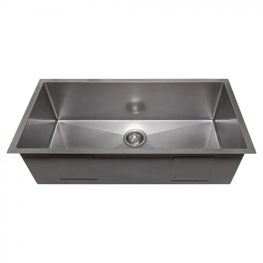 ZLINE 36" Undermount Single Bowl Sink DuraSnow Stainless Steel, SRS-36S by Farmhouse Kitchen and Bath