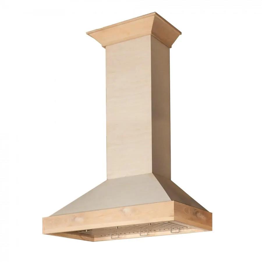 ZLINE 36" Unfinished Wooden Wall Range Hood, KBUF-36 by Farmhouse Kitchen and Bath